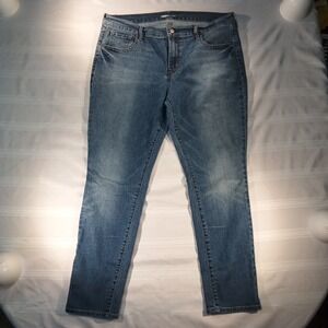 Old Navy Original Skinny Jeans Womens 16 Blue Medium Wash Stretch Denim Pants
